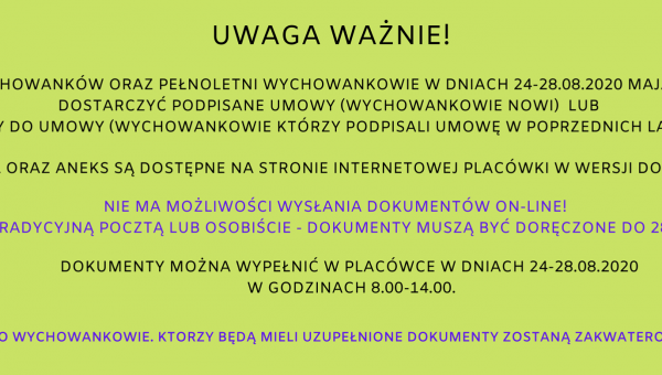 OGŁOSZENIE 